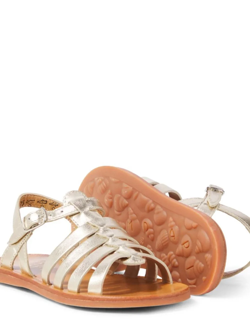 NWT (New With Tags): Pom d'Api Plagette Strap metallic leather sandals (Gold)